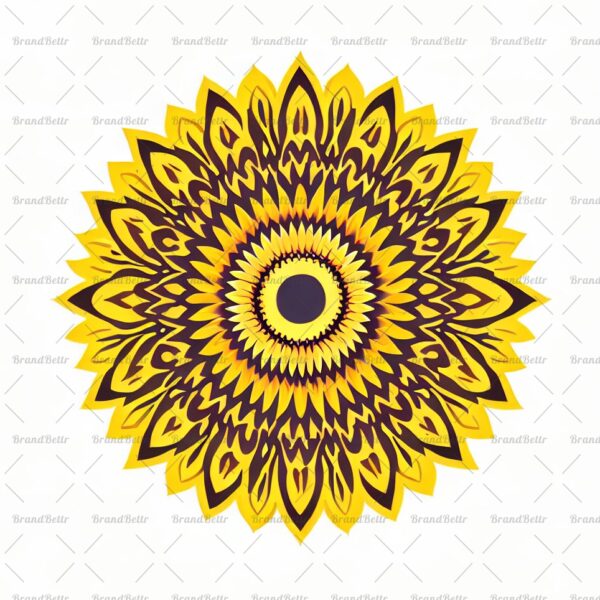 Abstrakte Sonnenblumenmandala